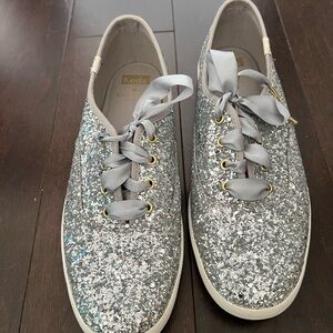 Keds Silver Glitter Sneakers